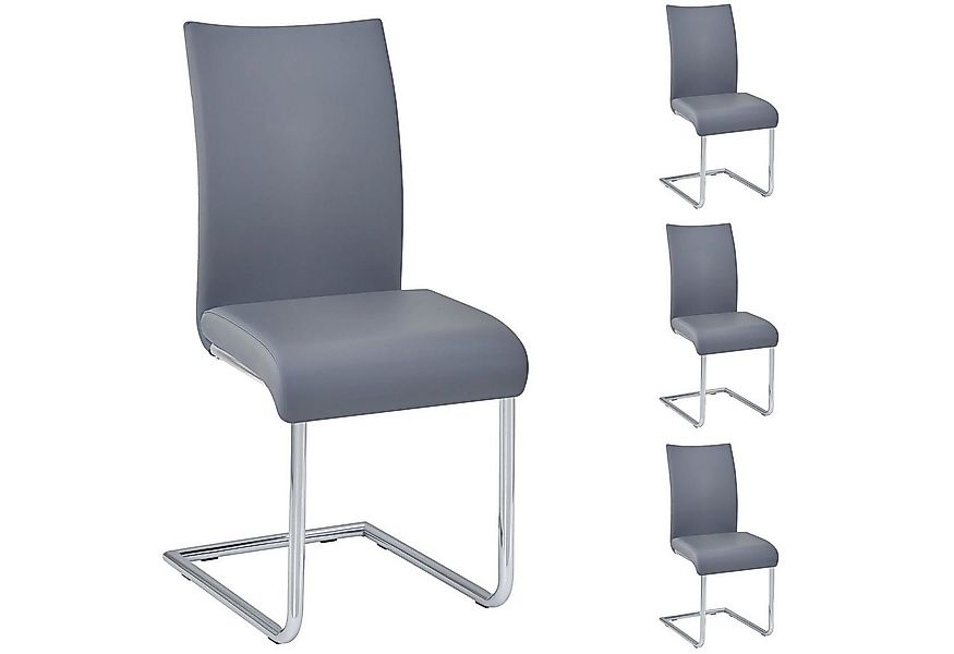 IDIMEX Esszimmerstuhl ALADINO (4 St), Schwingstuhl mit Kunstlederbezug, Met günstig online kaufen