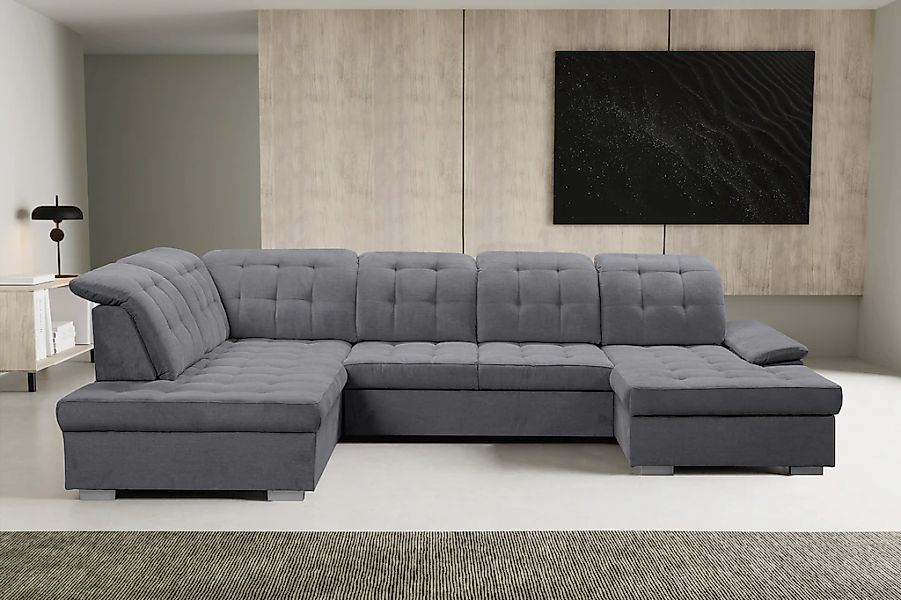 WERK2 Wohnlandschaft "Kordula-New Multifunktion Couch, Breite 332cm, bequem günstig online kaufen