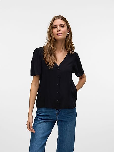 Vero Moda Kurzarmbluse VMALBA SS V-NECK günstig online kaufen
