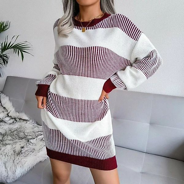 AFAZ New Trading UG Strickkleid Damen kleid Streifen Etuikleid Pulloverklei günstig online kaufen