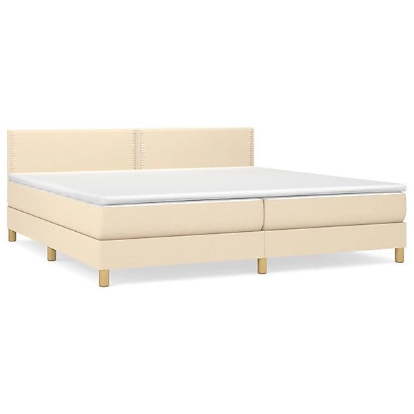 vidaXL Boxspringbett mit Matratze Creme 200x200 cm Stoff1397013 günstig online kaufen