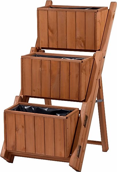 Pflanztreppe dreistufig entfaltbar Braun günstig online kaufen