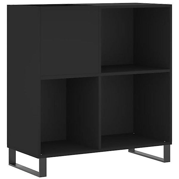 vidaXL Media-Regal Plattenschrank Schwarz 84,5x38x89 cm günstig online kaufen