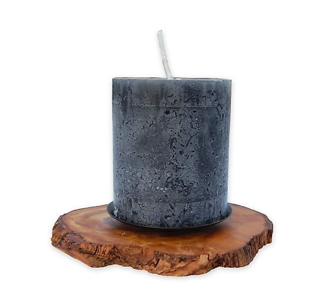 Olivenholz-erleben Kerzenhalter RUSTICO, Kerzenständer aus Olivenholz mit M günstig online kaufen