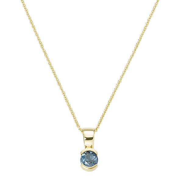Luigi Merano Goldkette Anhänger mit Blautopas günstig online kaufen