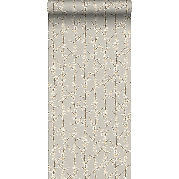 Sanders & Sanders Tapete Blüte Beige Und Weiß 53 Cm X 10 M 640180 günstig online kaufen