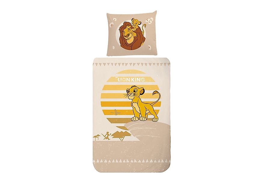 MTOnlinehandel Kinderbettwäsche König der Löwen Biber/ Flanell in 135x200 + günstig online kaufen