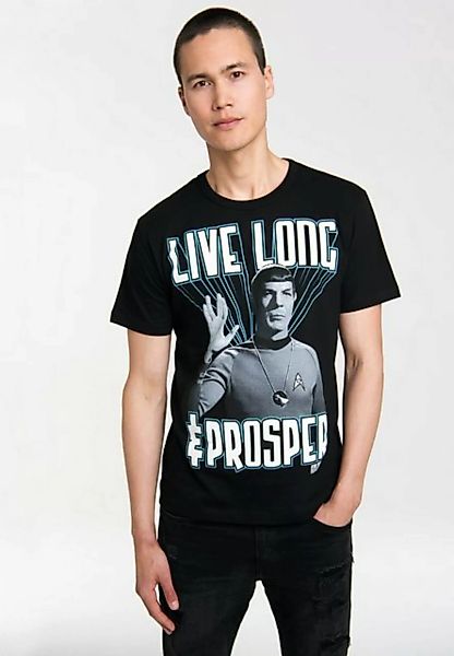 LOGOSHIRT T-Shirt Spock – Star Trek – Live Long & Prosper mit coolem Frontp günstig online kaufen