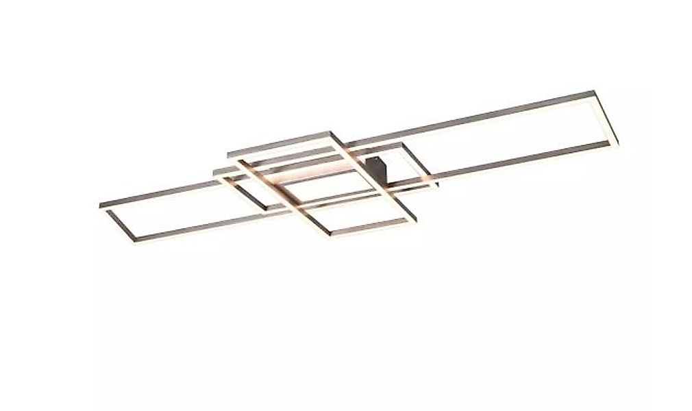 LED-Deckenleuchte 105 cm breit Nickel Matt 1 Stück Metall Hellgrau günstig online kaufen