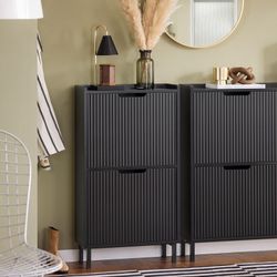 SoBuy Schuhkipper mit 2 Klappen Schuhschrank Schmal für Diele Flur FSR177-S günstig online kaufen