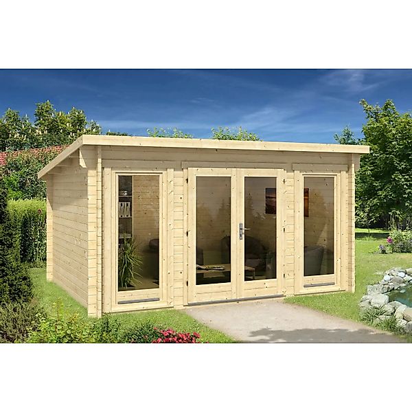 Carlsson Gartenhaus Atrium-F Pultdach Unbehandelt 400 cm x 294 cm günstig online kaufen