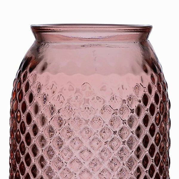 Vase 15 X 15 X 28 Cm Rosa Recyceltes Glas günstig online kaufen