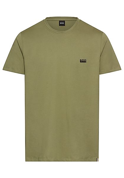 BOSS T-Shirt Rundhals, Jersey, kleines Logo, günstig online kaufen