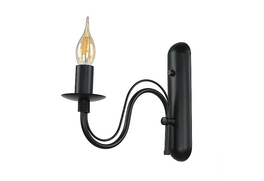 Licht-Erlebnisse Wandleuchte FIORANO, ohne Leuchtmittel, Wandlampe Schwarz günstig online kaufen