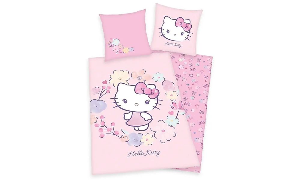 Bettwäsche-Set Hello Kitty ¦ mehrfarbig ¦ Maße (cm): B: 135 H: 1 Bettwaren günstig online kaufen