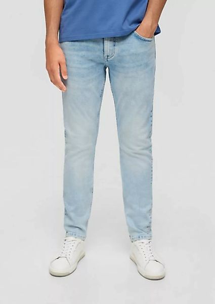 QS Stoffhose Jeans Rick / Slim Fit / Mid Rise / Slim Leg Label-Patch günstig online kaufen