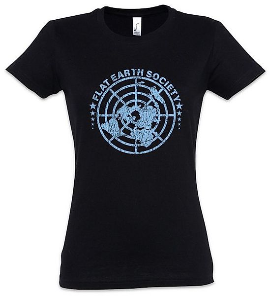 Urban Backwoods Print-Shirt Flat Earth Society Damen T-Shirt Symbol Sign Lo günstig online kaufen