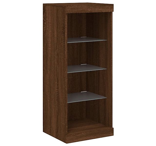 vidaXL Sideboard Sideboard mit LED-Leuchten Braun Eichen-Optik 41x37x100 cm günstig online kaufen