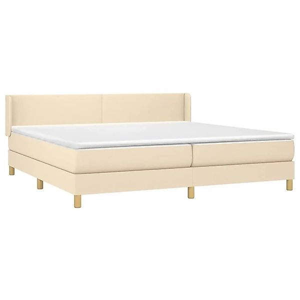 vidaXL Boxspringbett mit Matratze Creme 200x200 cm Stoff 3130142 günstig online kaufen