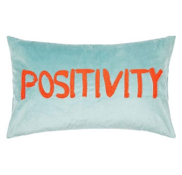 PAD Kissenhülle Kissenhülle Letters Positivity Orange Light Mint (35x60cm) günstig online kaufen