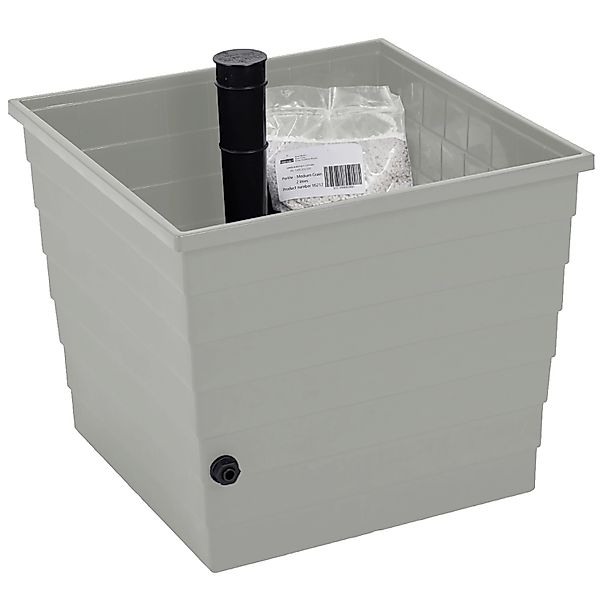 WaterUps Pflanzkübel 48 cm x 48 cm x 43 cm Grau günstig online kaufen