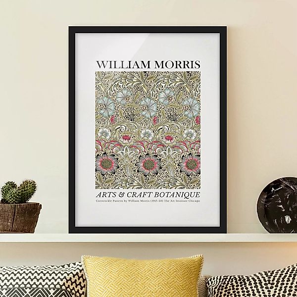 Bild mit Rahmen William Morris - Corncockle Pattern günstig online kaufen