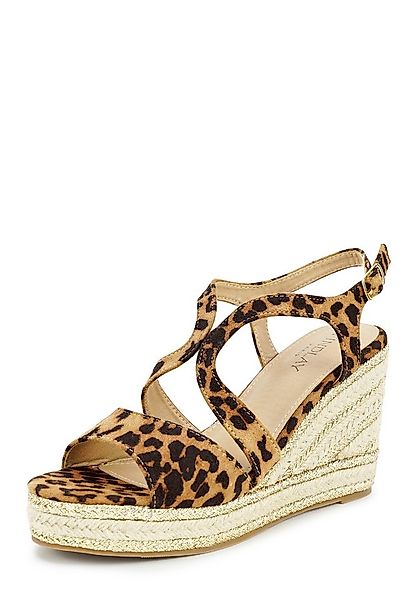 Findlay LYTA Sandale mit Keilabsatz mit geflochtenen goldfarbenen Fäden günstig online kaufen