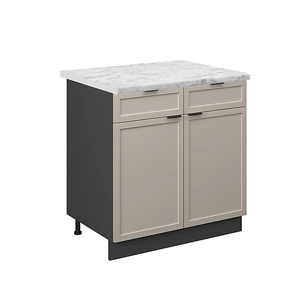 Vicco Küchenunterschrank Fame-Line Schubladenschrank für die Küche GrauBeig günstig online kaufen