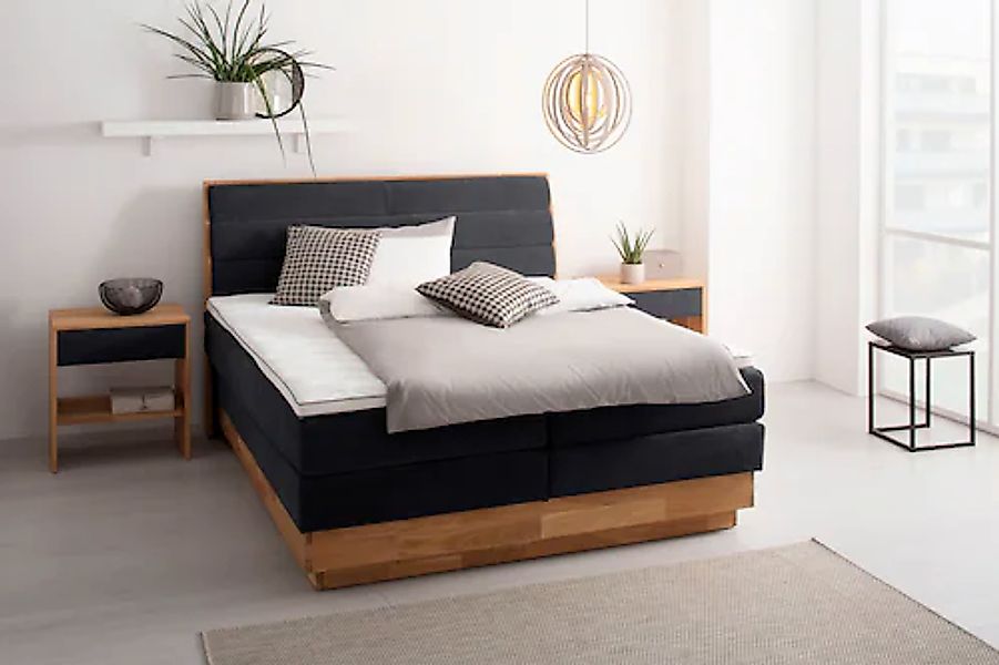 OTTO home Boxspringbett »Jenna« ohne LED-Beleuchtung, mit zertifizierten, r günstig online kaufen