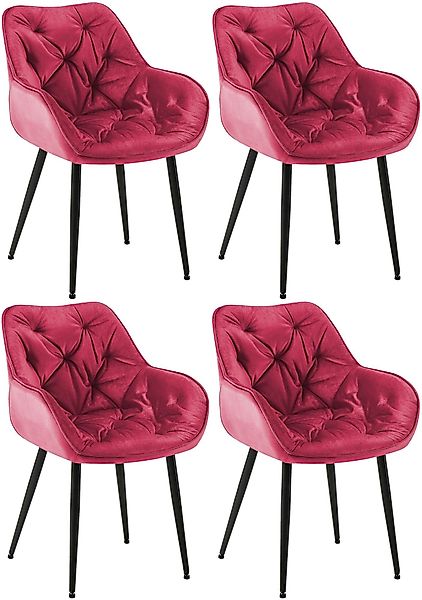 CLP Esszimmerstuhl Tanna Samt (4er Set), günstig online kaufen