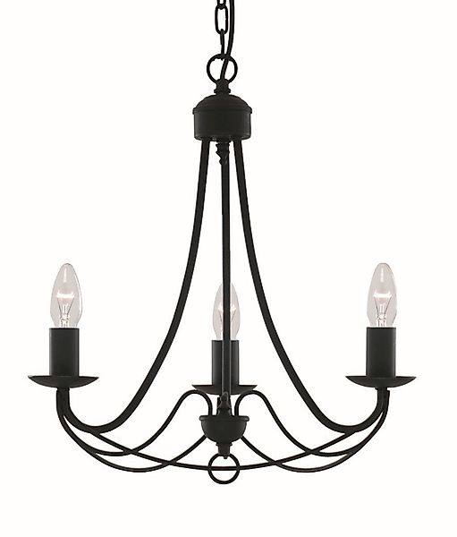 Licht-Erlebnisse Kronleuchter MAYPOLE, ohne Leuchtmittel, Schwarz günstig online kaufen