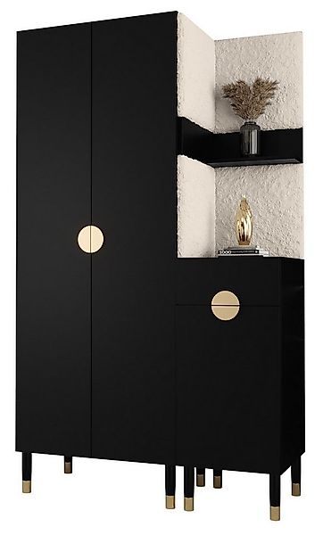 ABIKS MÖBEL Kompaktgarderobe PALERMO Set 6 Garderobe mit gepolsterten Panee günstig online kaufen