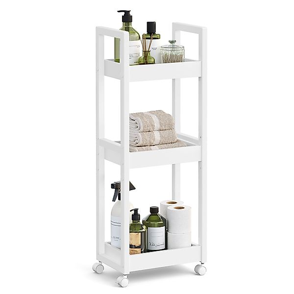 SONGMICS Badregal BCB083, SONGMICS Rollwagen, Badezimmerregal günstig online kaufen