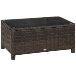Outsunny Gartentisch Garten Beistelltisch Polyrattan (Balkontisch, günstig online kaufen