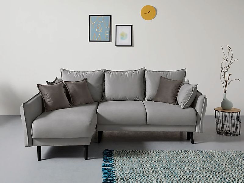 Home affaire Ecksofa "Asra L-Form" incl. Bettfunktion und Bettkasten, Seite günstig online kaufen