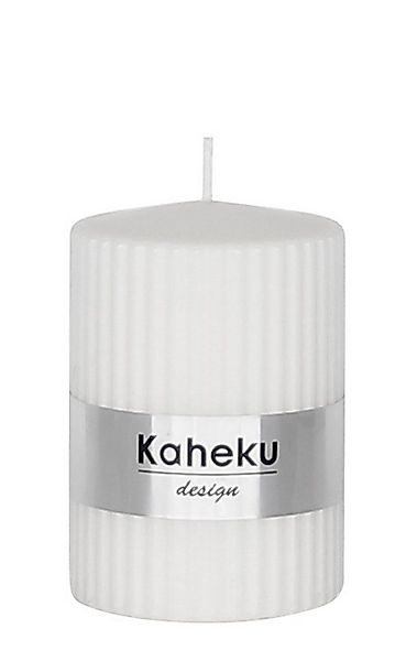 Kaheku Stumpenkerze Kaheku Rillenkerze, Powder Weiß, Ø 7 cm, 1173001420 (1- günstig online kaufen