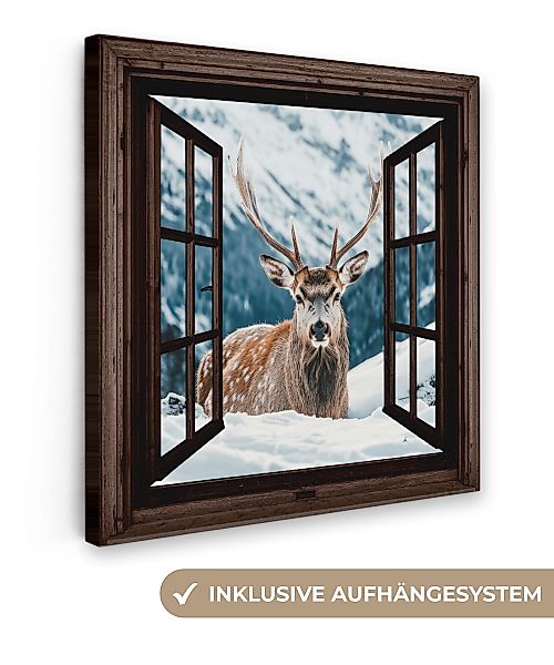 OneMillionCanvasses® Leinwandbild Hirsche - Landschaft - günstig online kaufen