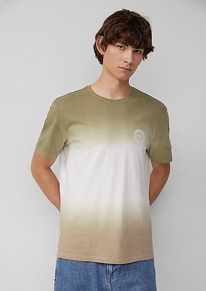 QS Kurzarmshirt T-Shirt mit Farbverlauf und Frontprint Artwork günstig online kaufen