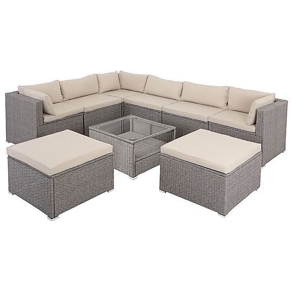 Casaria Gartenlounge-Set, (26-tlg), Gartenmöbel 8 Personen günstig online kaufen