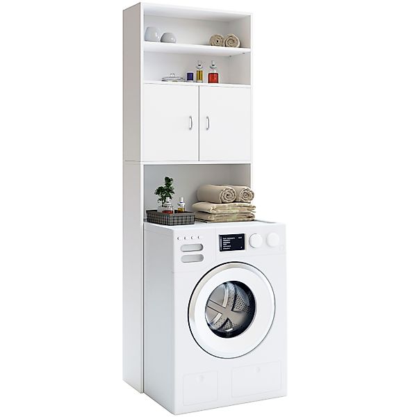 Casaria Waschmaschinenumbauschrank Neapel Waschmaschinenschrank mit Türen Ü günstig online kaufen