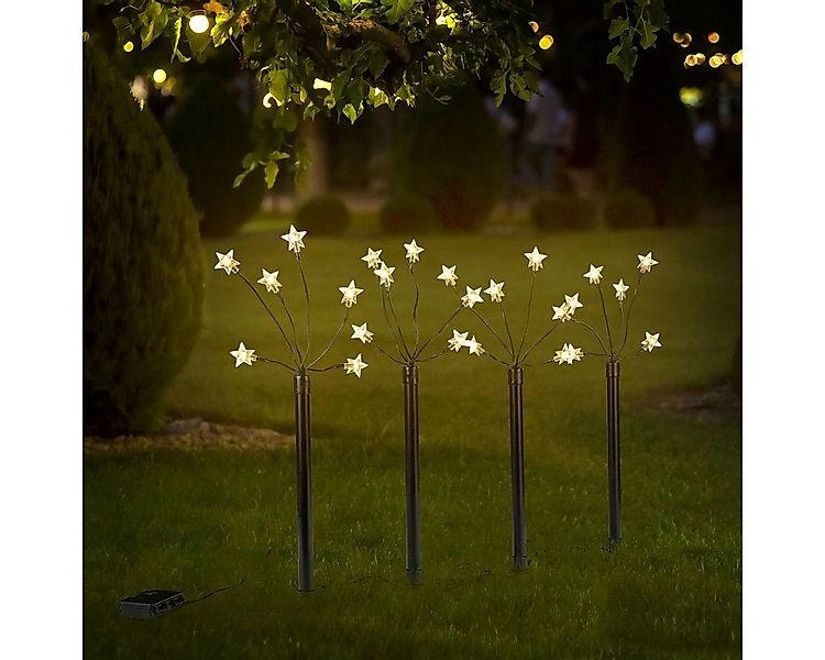 Gravidus LED Gartenleuchte 4er Set LED Sternleuchtstäbe mit 6 LED-Lichtern günstig online kaufen