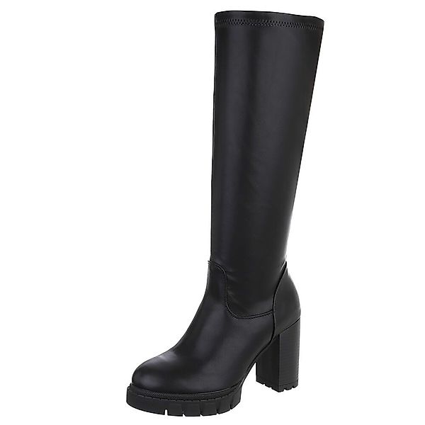 Ital-Design Elegante hohe Stiefel mit Blockabsatz günstig online kaufen