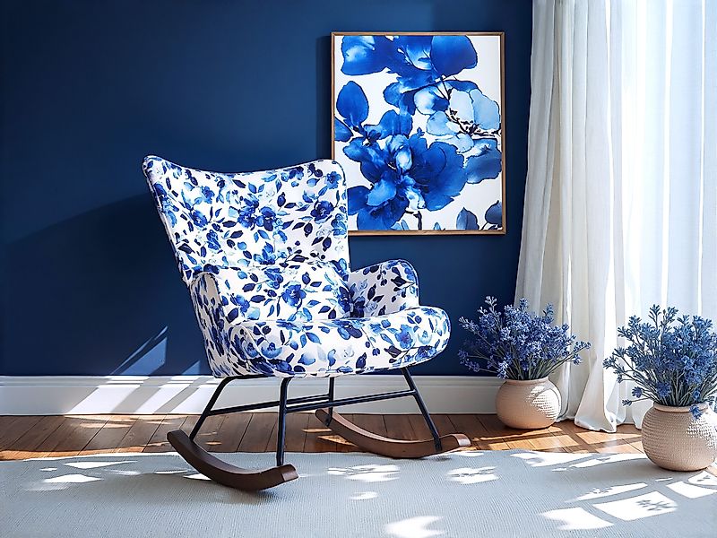 HomeMiYN Schaukelstuhl Schaukelstuhl Patchwork Sessel Schwingsessel günstig online kaufen