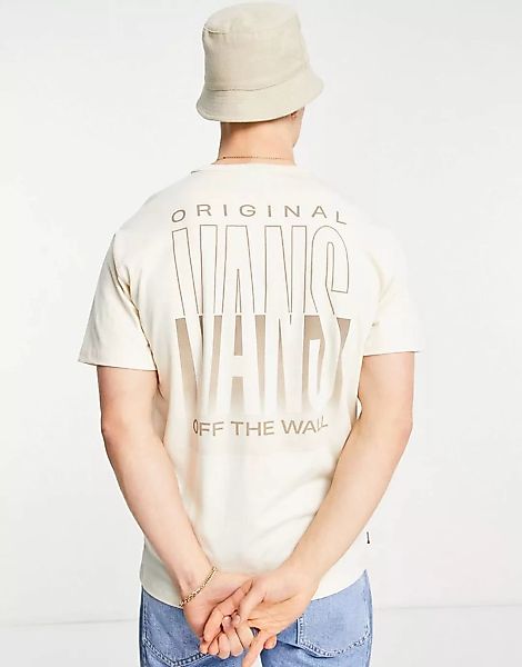Vans – Off The Wall Classic – T-Shirt in Beige mit Grafik-Neutral günstig online kaufen