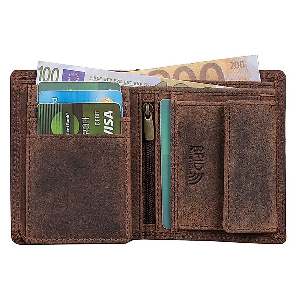 Benthill Geldbörse Herren Klein Echt-Leder Portemonnaie günstig online kaufen