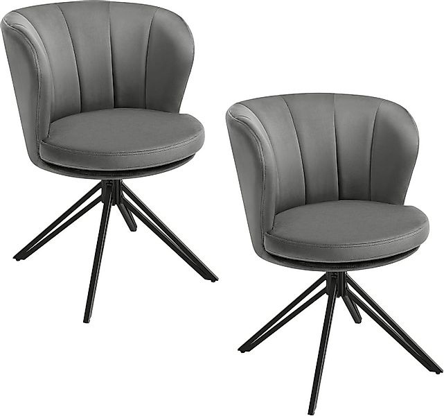 Woltu 4-Fußstuhl (2 St), Esszimmerstühle Polsterstuhl 360° Drehbar, mit Arm günstig online kaufen