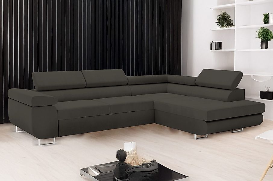 Goldstoff Ecksofa hochwertiges Sofa mit Schlaffunktion, günstig online kaufen