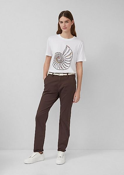 s.Oliver Chinos Hose CHINO Chino mit geflochtenem Gürtel und Garment Dye günstig online kaufen