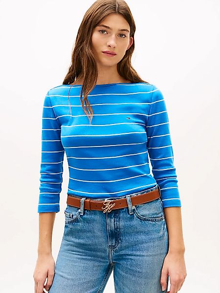 Tommy Hilfiger 3/4-Arm-Shirt "NEW CODY SLIM BOAT-NECK" mit Logostickerei günstig online kaufen
