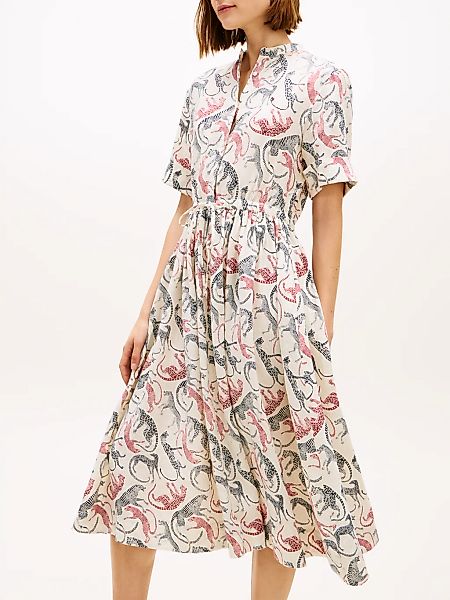 Tommy Hilfiger Sommerkleid "ESS LINEN SHORT SLEEVE SHIRT DRESS" Eingrifftas günstig online kaufen